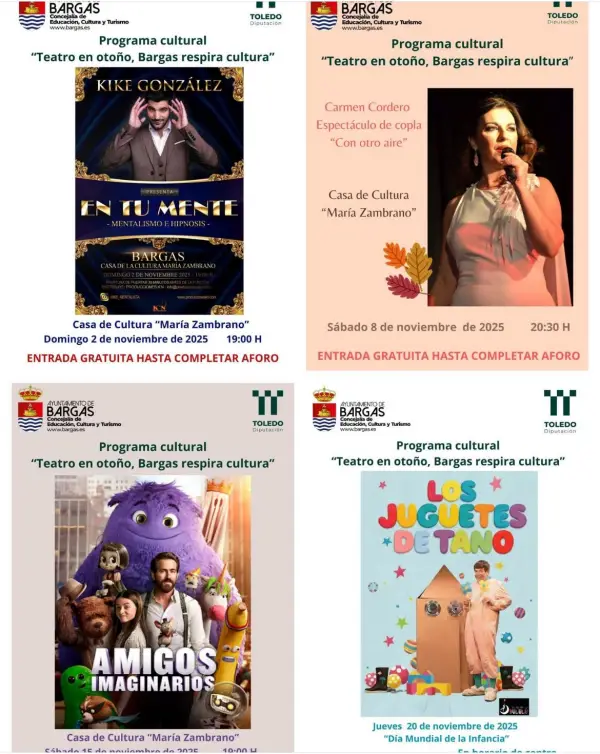 Teatro en otoño, Bargas respira cultura