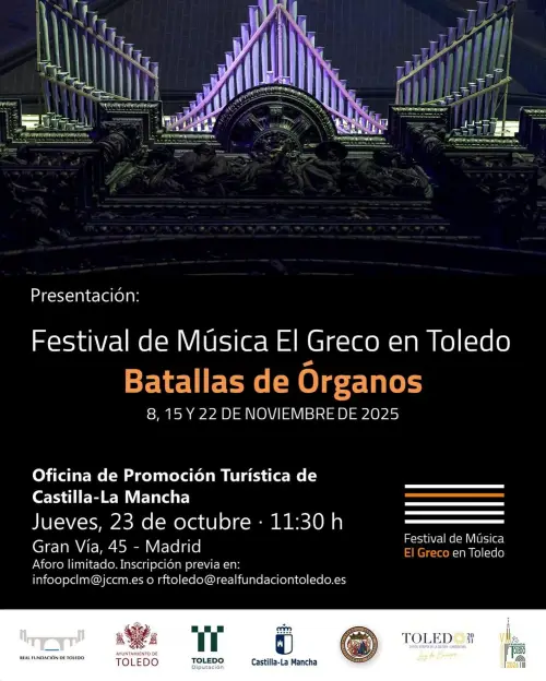 XII Edición Festival de Música El Greco en Toledo (Batallas de Órganos 2025)