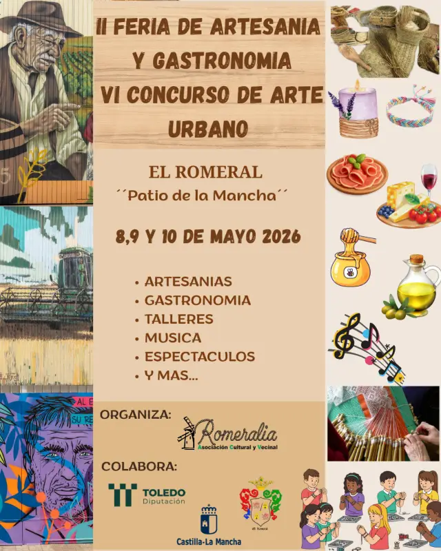 II Feria de artesanía y gastronomía y VI Concurso de arte urbano de El Romeral